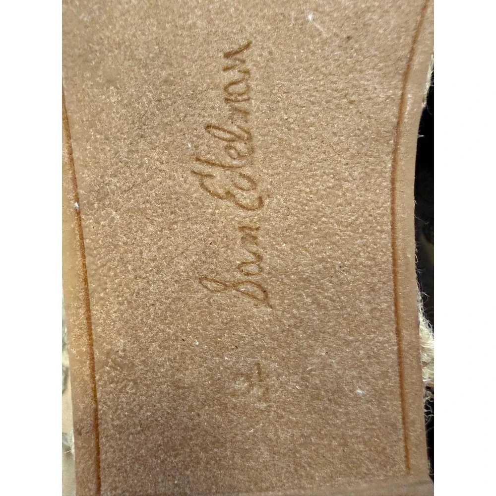 Sam Edelman Espadrille‎ Flats Womens 9.5 Black Bow Knot Frayed Canvas Slip On